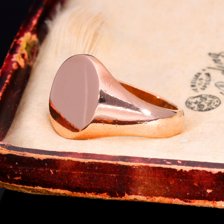 The Vintage 9ct Rose Gold 9.03g Signet Ring