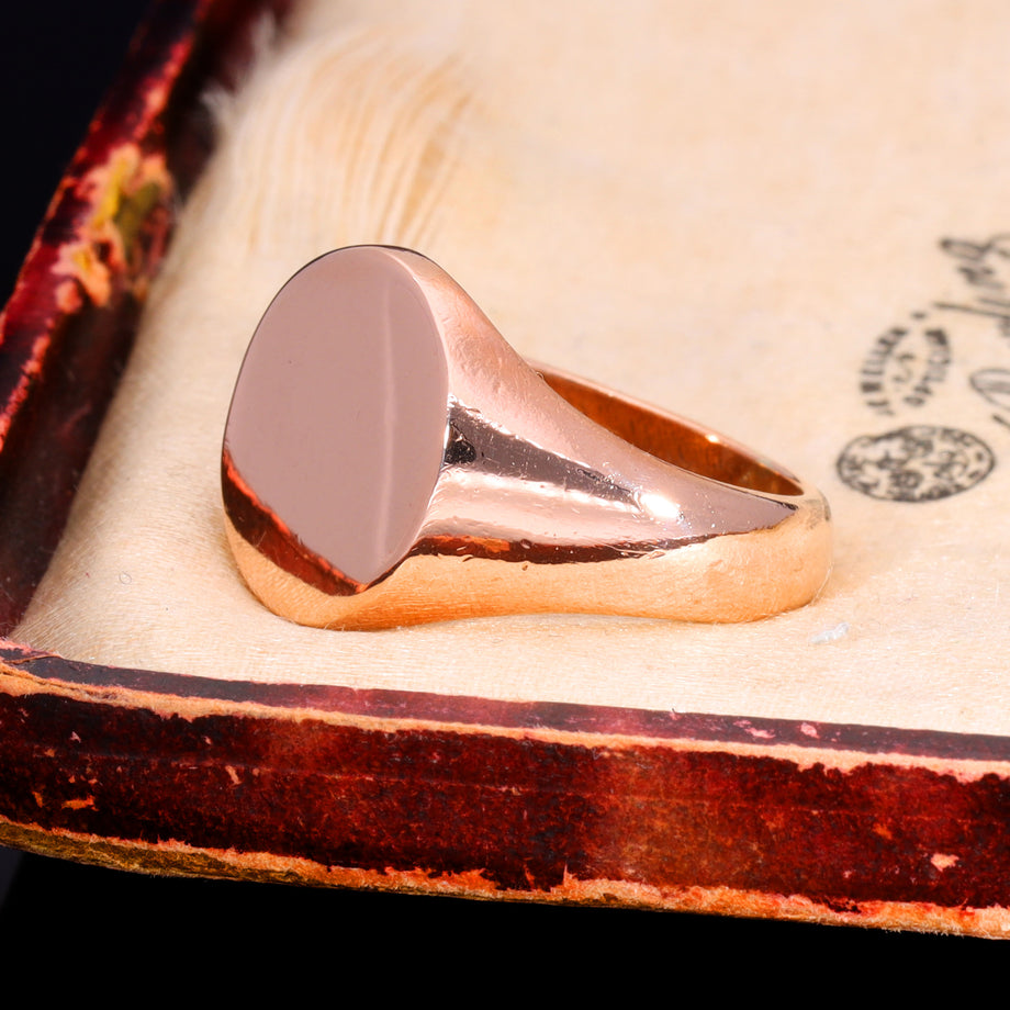 The Vintage 9ct Rose Gold 9.03g Signet Ring