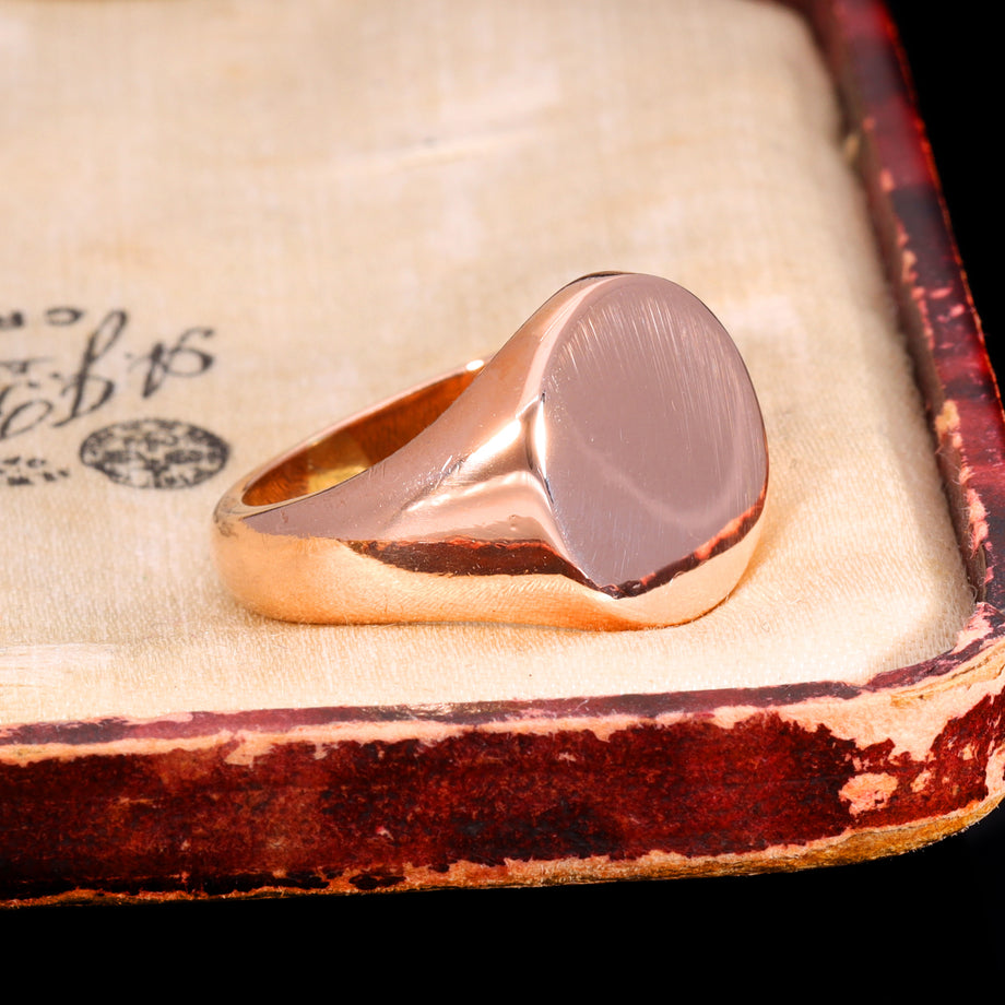 The Vintage 9ct Rose Gold 9.03g Signet Ring