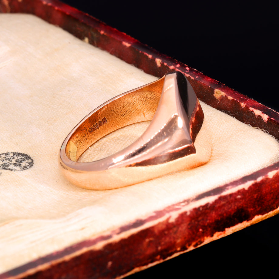 The Vintage 9ct Rose Gold 9.03g Signet Ring