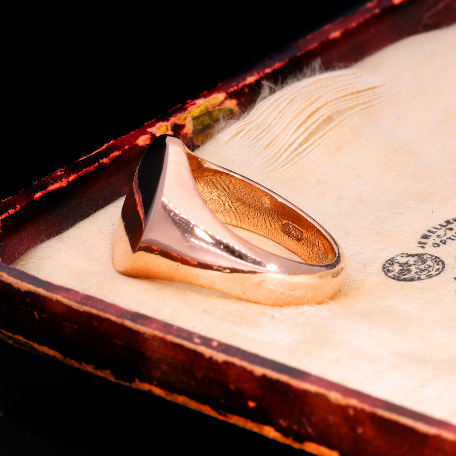 The Vintage 9ct Rose Gold 9.03g Signet Ring