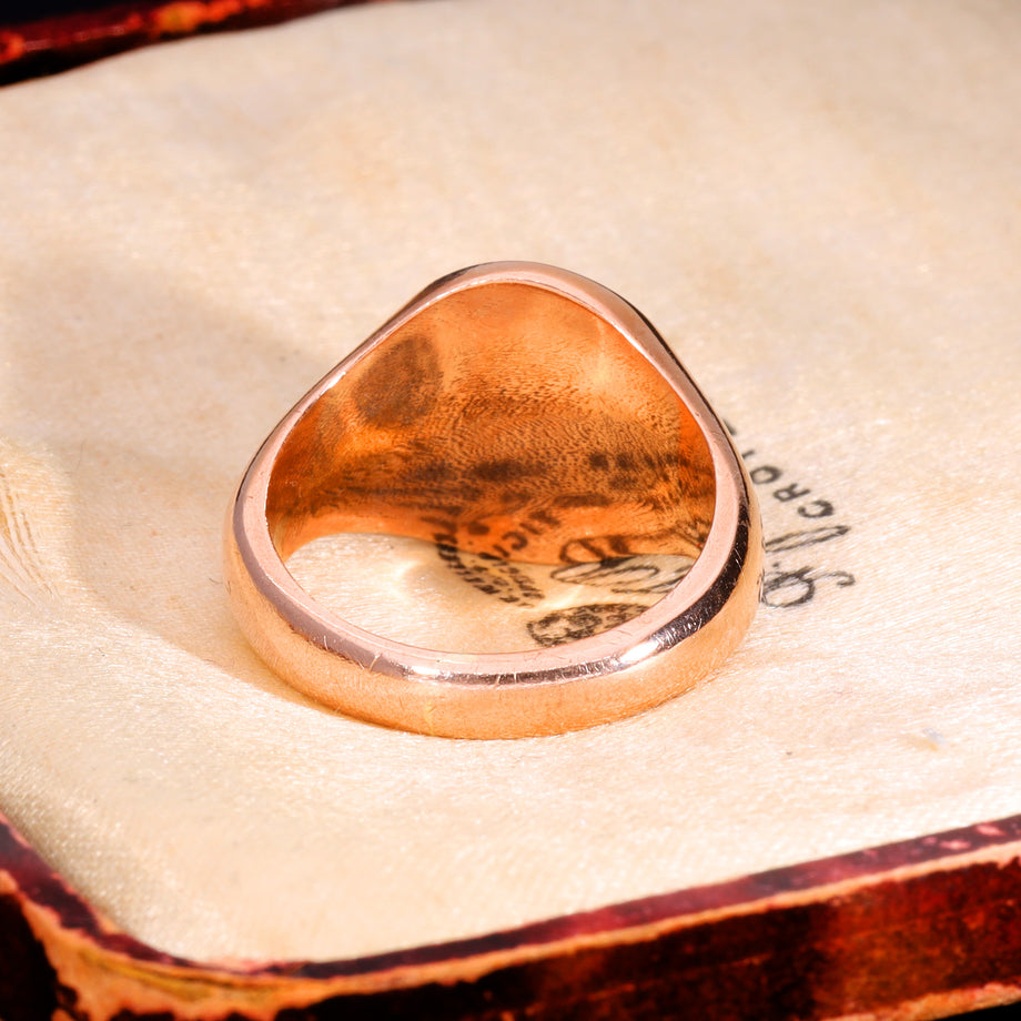 The Vintage 9ct Rose Gold 9.03g Signet Ring