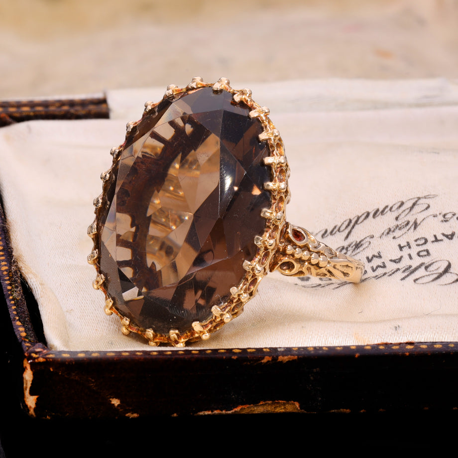 The Vintage 1975 Smoky Quartz Spellbinding Ring