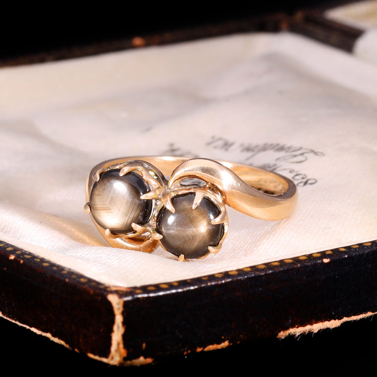 The Vintage Star Sapphire Toi Et Moi Ring