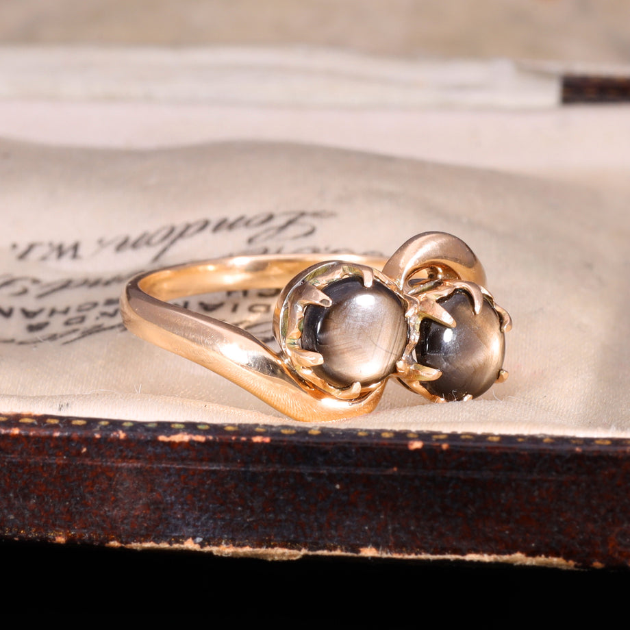 The Vintage Star Sapphire Toi Et Moi Ring