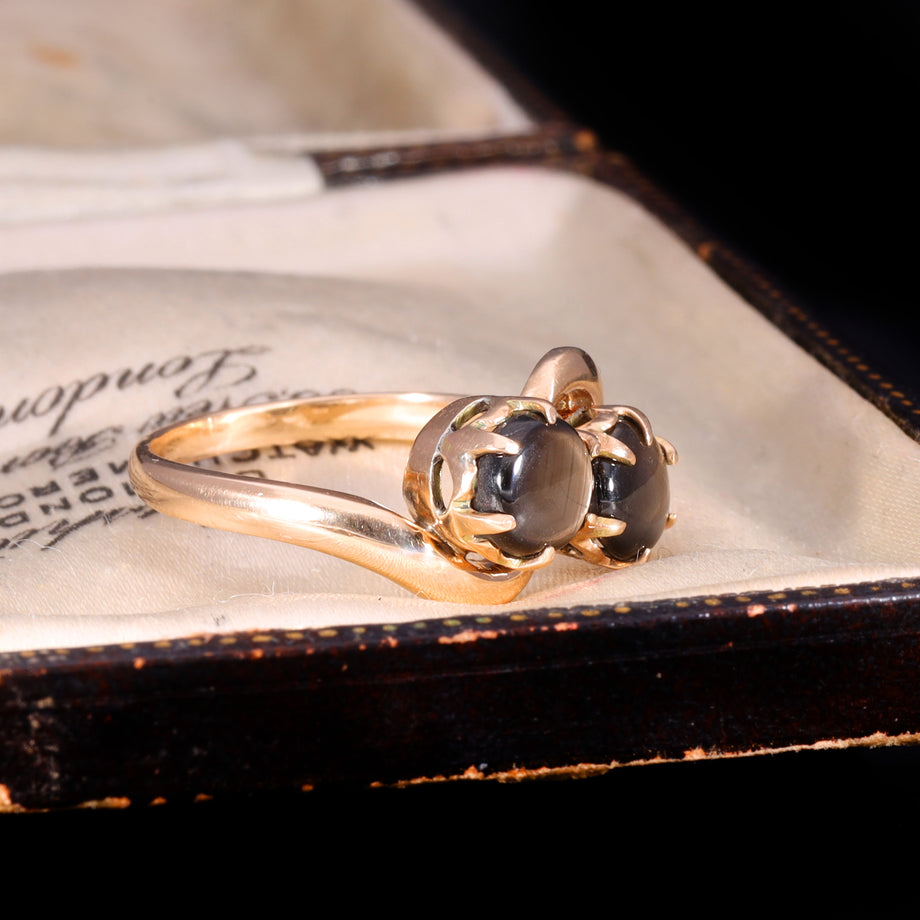 The Vintage Star Sapphire Toi Et Moi Ring