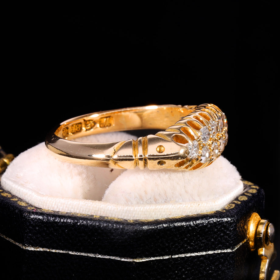 The Antique 1912 Ten Diamond Double Row Ring