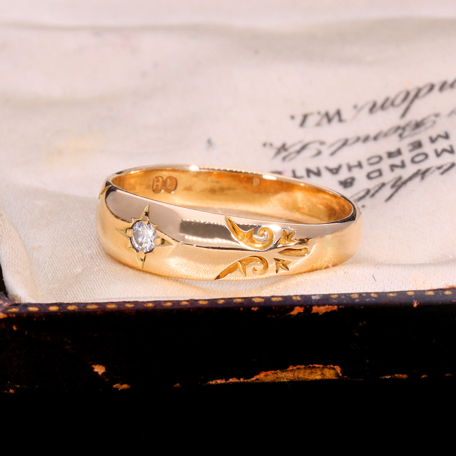 The Vintage 1984 18ct Gold Diamond Celestial Ring