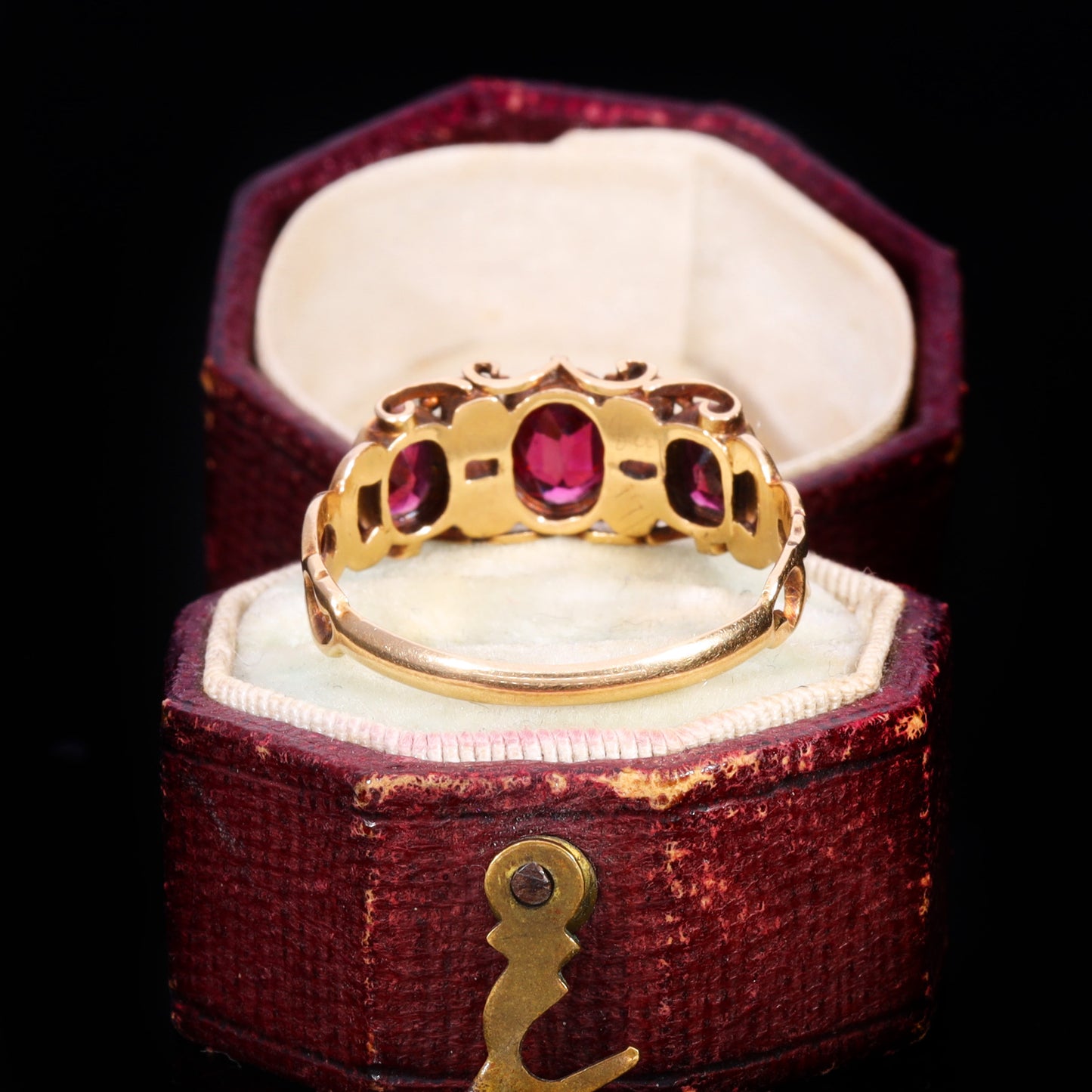 The Antique Victorian Garnet and Emerald Ring