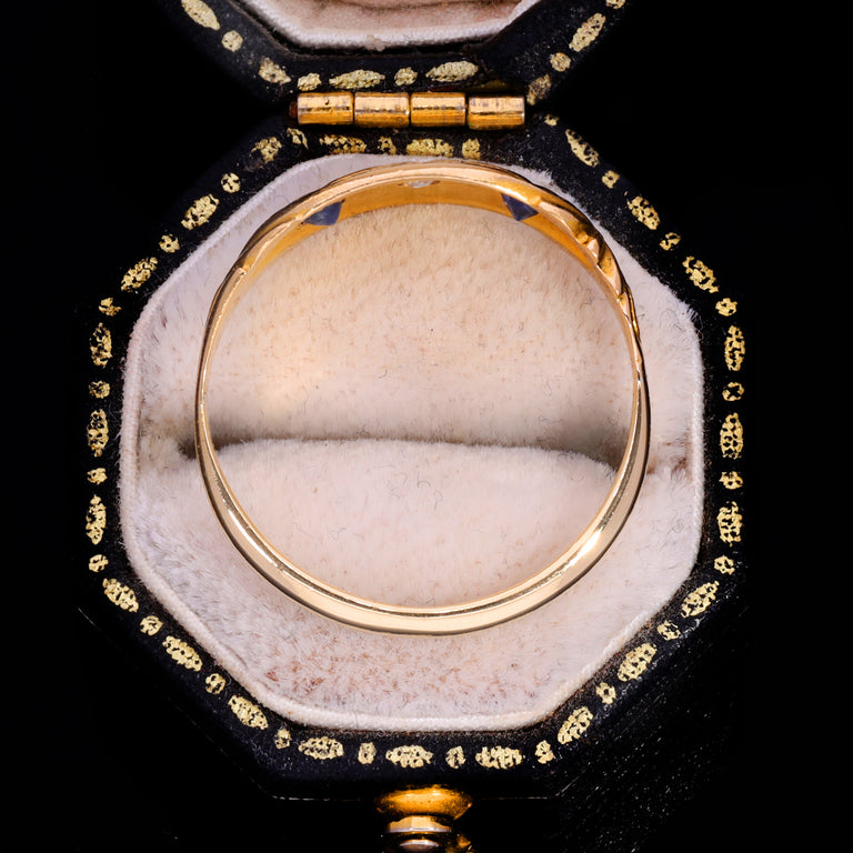 The Antique Edwardian 18ct Gold Diamond And Sapphire Celestial Ring