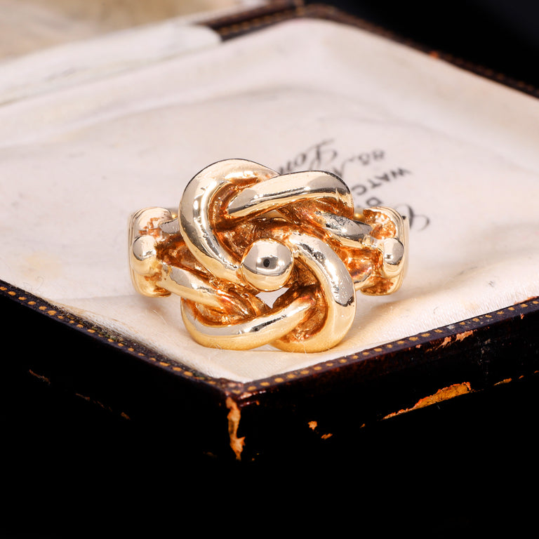 The Vintage 1988 9ct Gold 15.95g Heavy Puzzle Ring