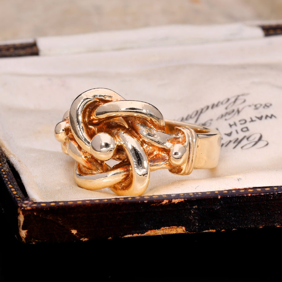 The Vintage 1988 9ct Gold 15.95g Heavy Puzzle Ring