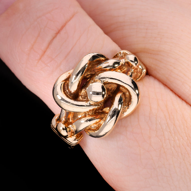 The Vintage 1988 9ct Gold 15.95g Heavy Puzzle Ring