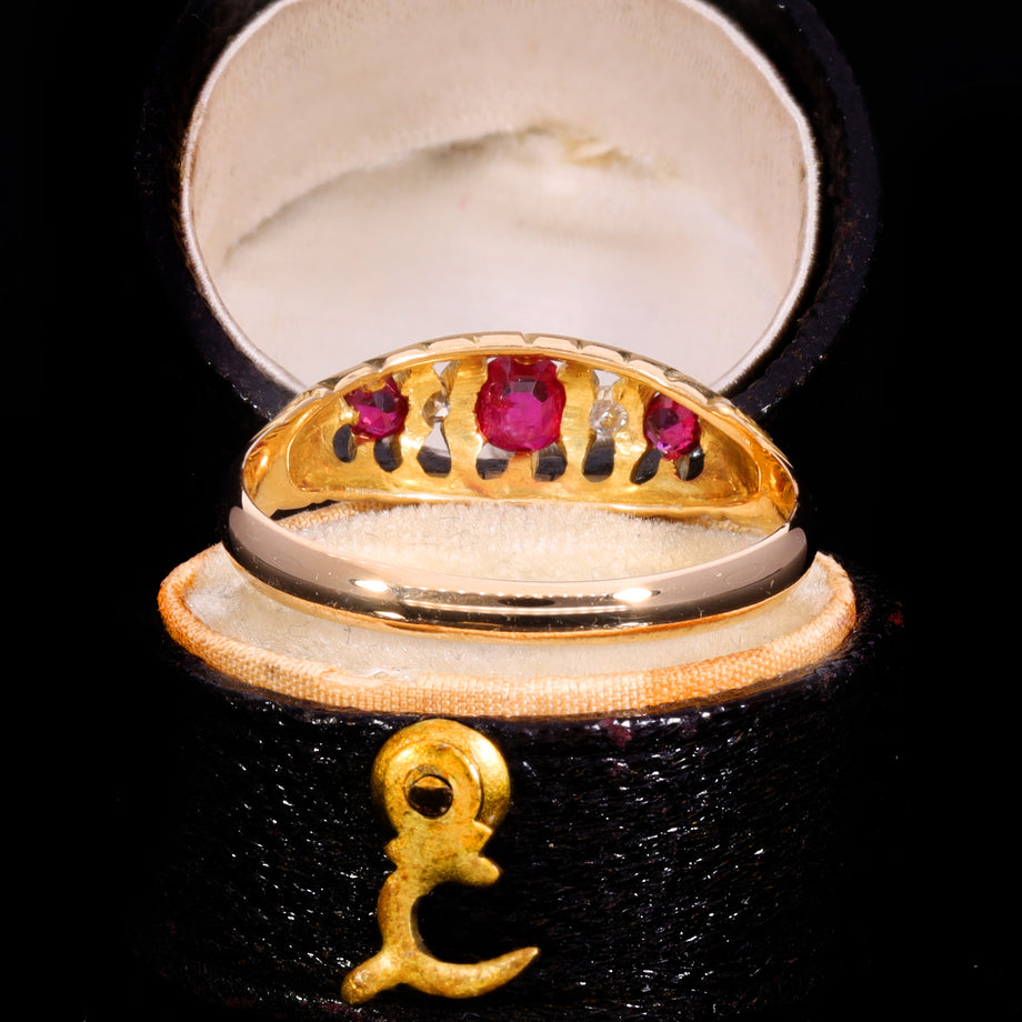 The Antique Edwardian 1910 Ruby And Diamond Ring