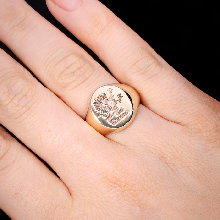 The Vintage 9ct Gold Griffin Signet Ring