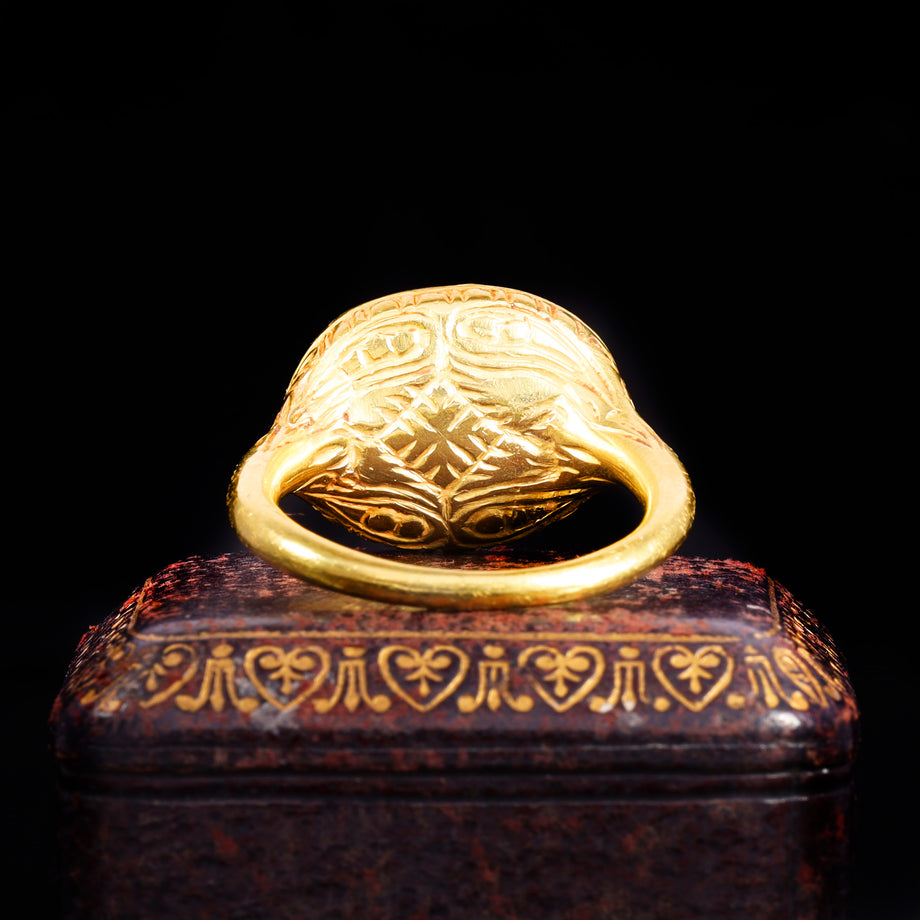 The Ancient 17th Century Stuart Period Jupiter Intaglio Ring