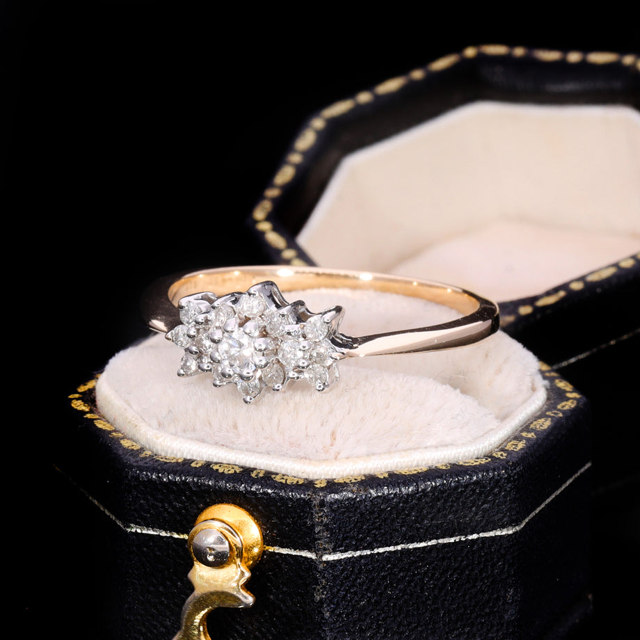 The Vintage 1955 Brilliant Cut Diamond Cluster Ring