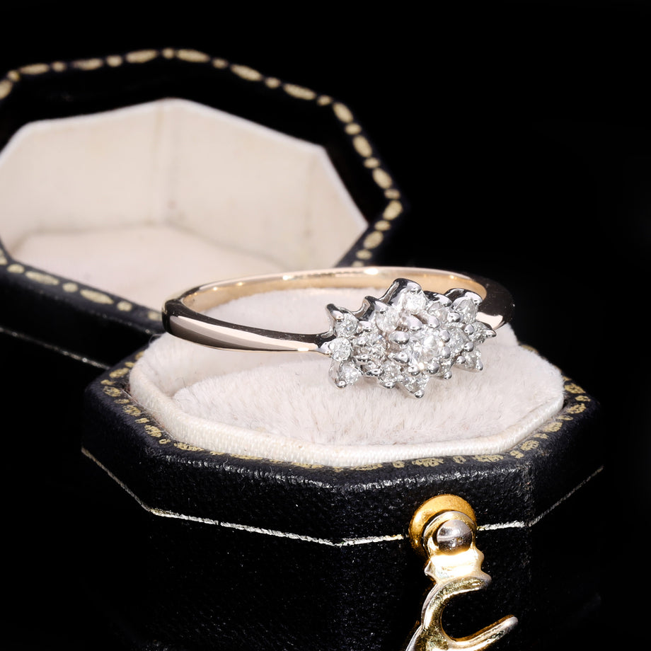 The Vintage 1955 Brilliant Cut Diamond Cluster Ring