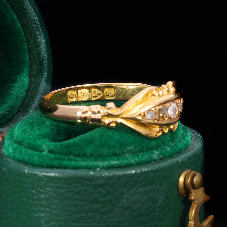 The Antique 1919 Five Diamond Scrollwork Ring