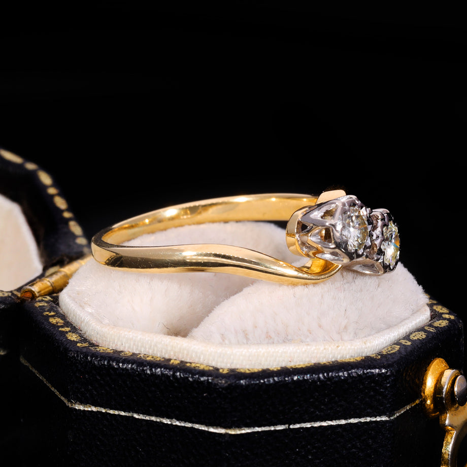 The Vintage Diamond Toi Et Moi Romance Ring