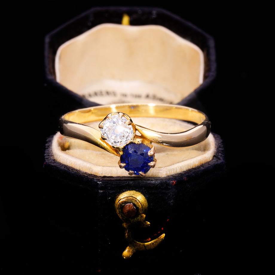 The Antique Sapphire And Diamond Toi Et Moi Ring