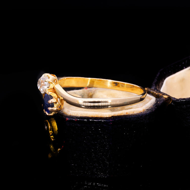 The Antique Sapphire And Diamond Toi Et Moi Ring