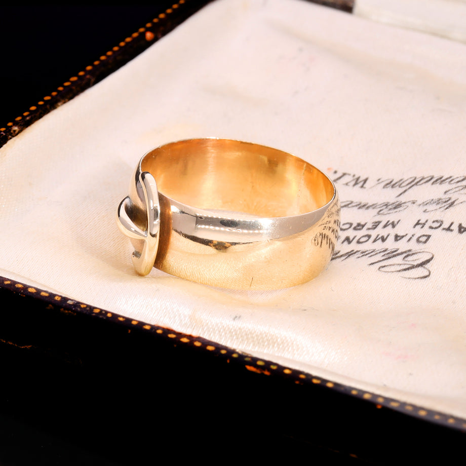 The Antique 1917 9ct Gold Belt Buckle Ring