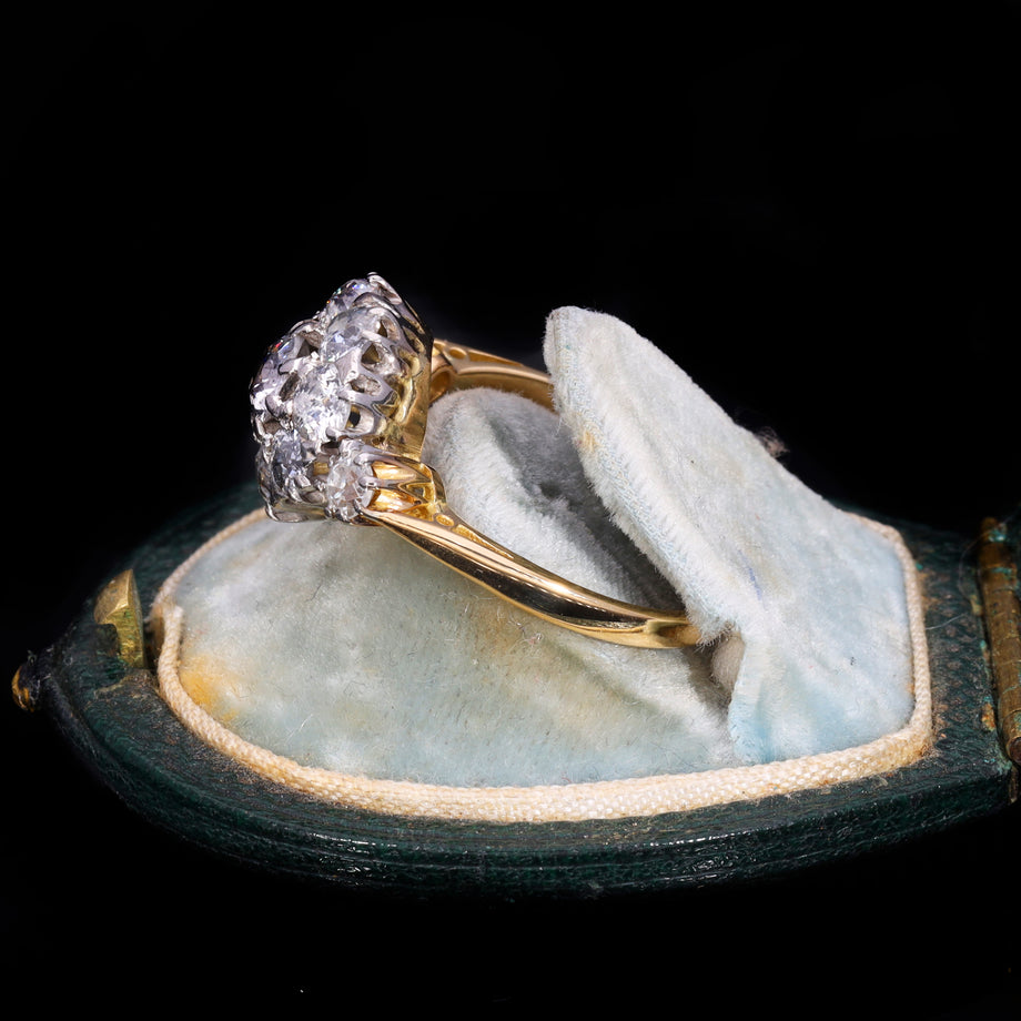 The Antique Eleven Old Cut Diamond Cluster Ring