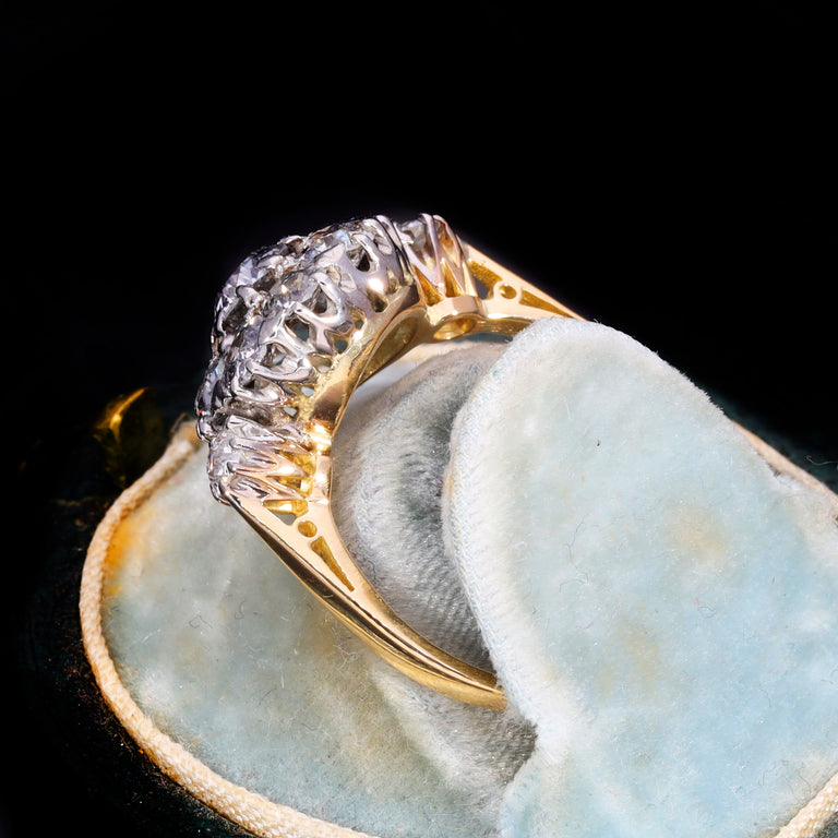 The Antique Eleven Old Cut Diamond Cluster Ring