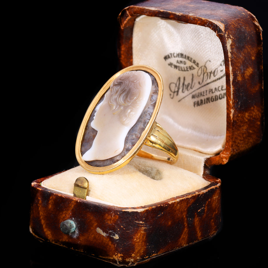 The Ancient 17th Century Hard Stone Cameo Ring