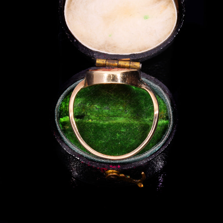 The Ancient Roman Carnelian Intaglio Olive Branch Ring