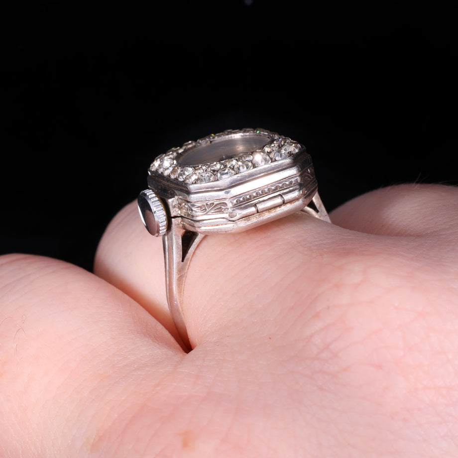 The Vintage 1930's Knoll & Pregizer Paste Watch Ring