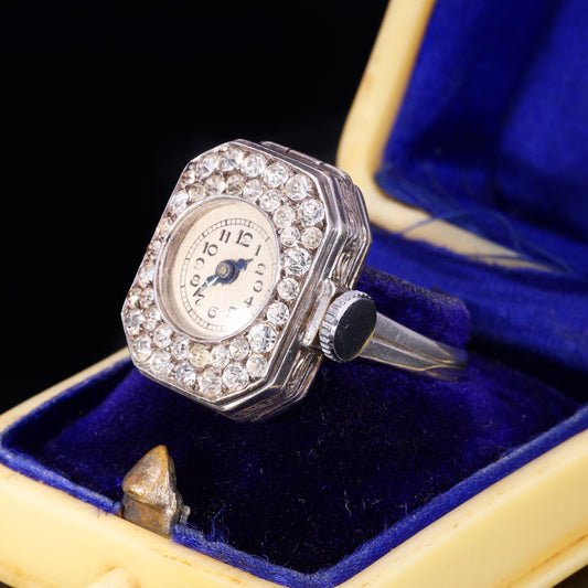 The Vintage 1930's Knoll & Pregizer Paste Watch Ring
