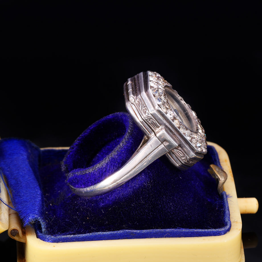 The Vintage 1930's Knoll & Pregizer Paste Watch Ring