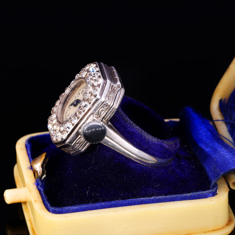 The Vintage 1930's Knoll & Pregizer Paste Watch Ring