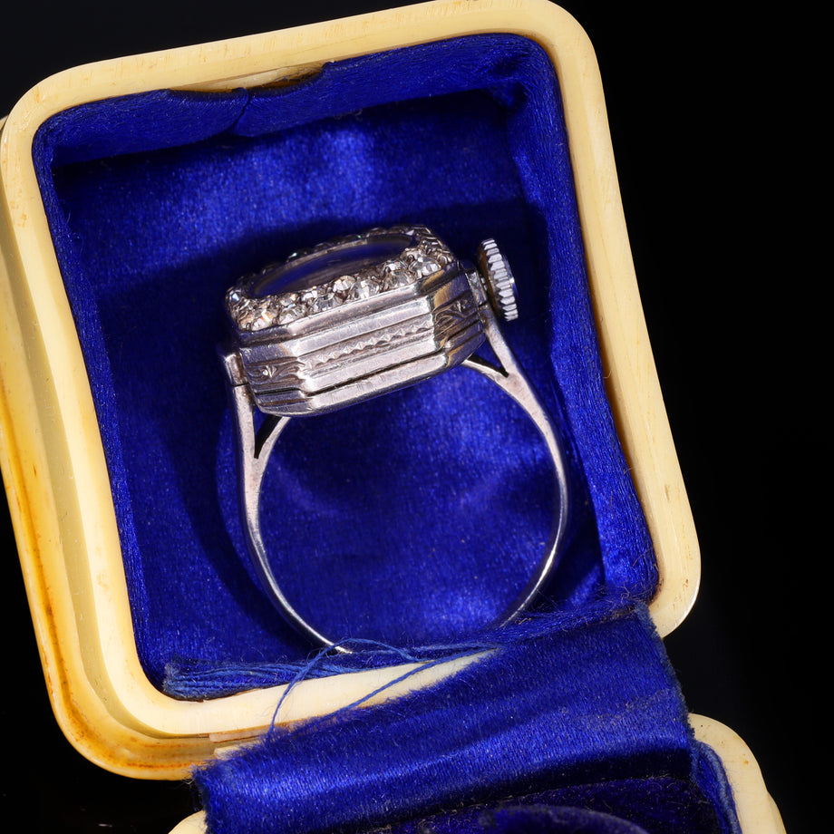 The Vintage 1930's Knoll & Pregizer Paste Watch Ring