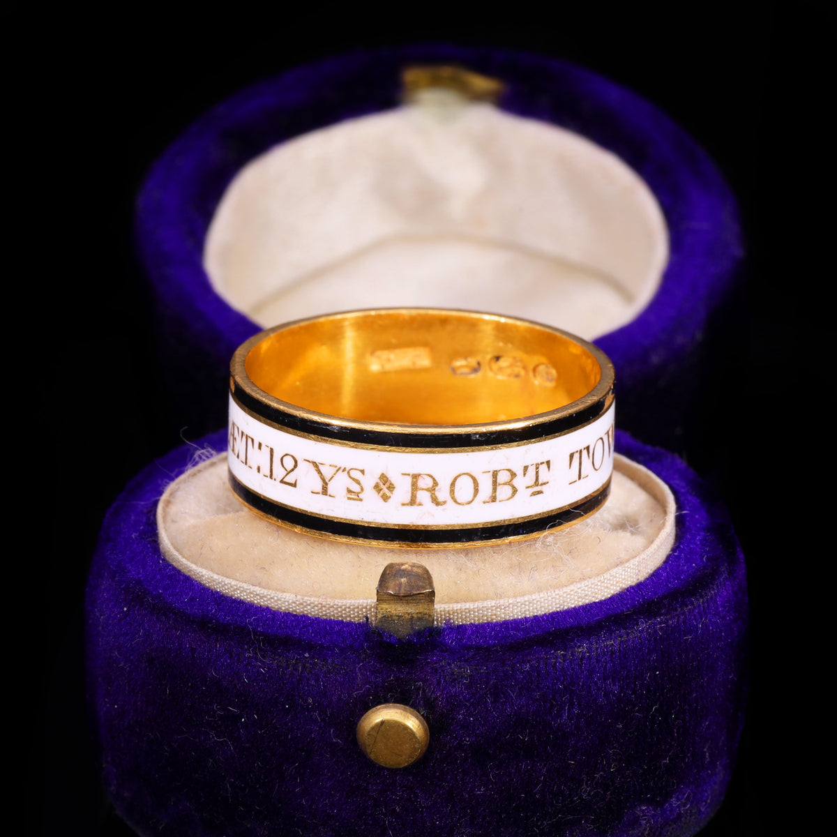 The Antique 1795 Georgian Enamelled Mourning Ring