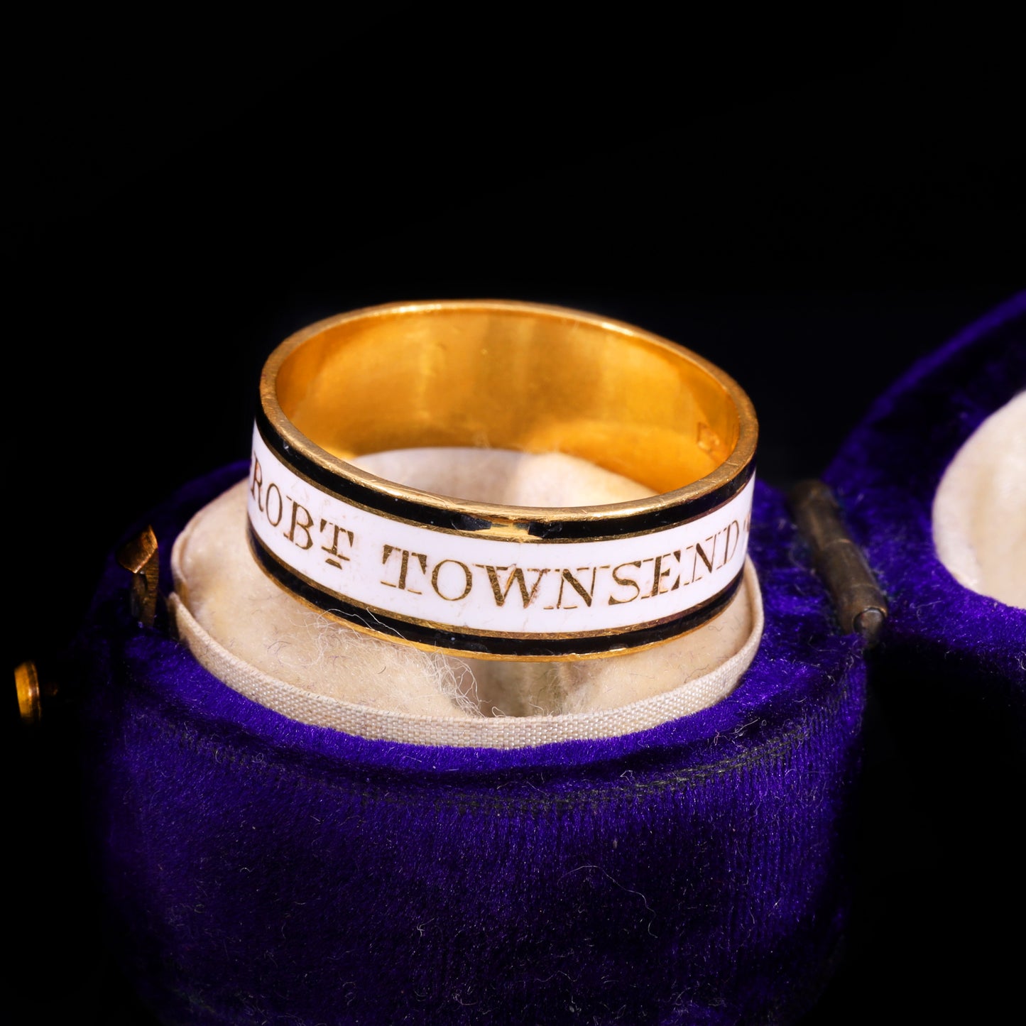 The Antique 1795 Georgian Enamelled Mourning Ring