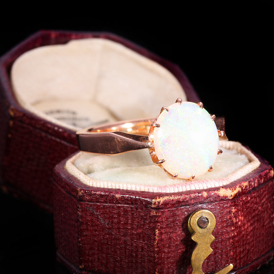 The Vintage 9ct Gold Opal Solitaire Ring