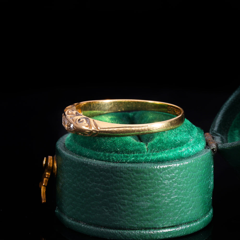 The Antique 1914 Five Diamond Scrollwork Ring