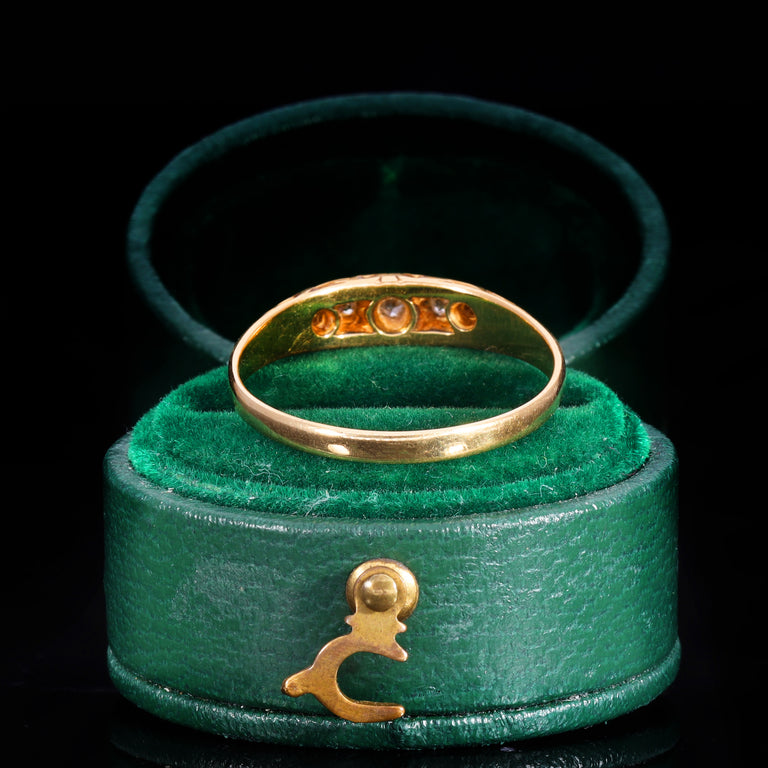 The Antique 1914 Five Diamond Scrollwork Ring