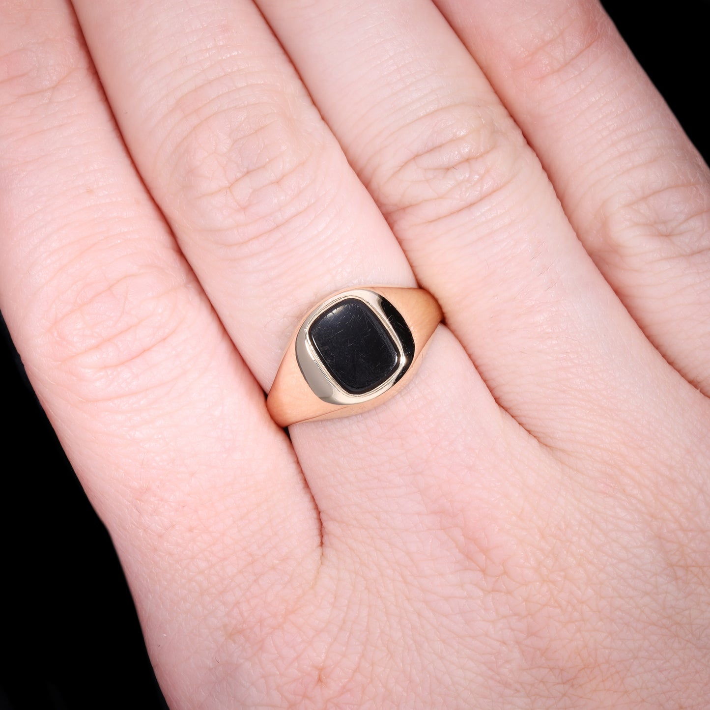 The Vintage 1972 9ct Gold Onyx Signet Ring