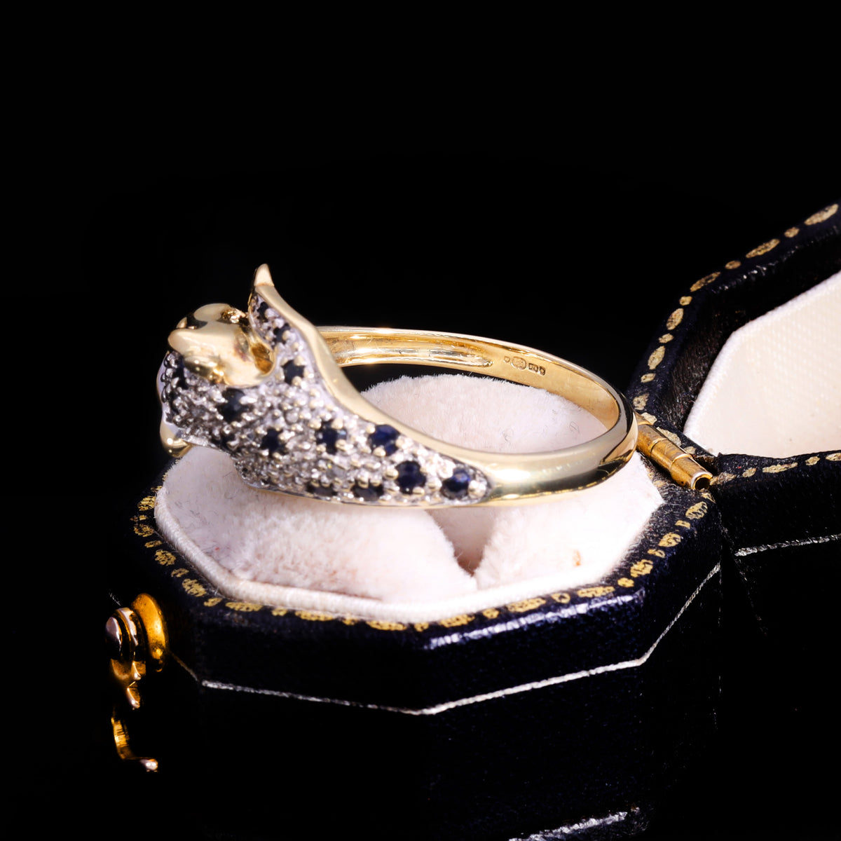 The Vintage Sapphire And Diamond Panther Ring