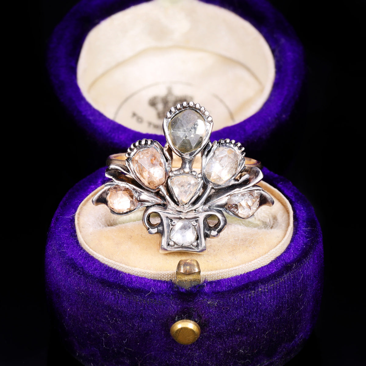The Antique Georgian Rose Cut Diamond Giardinetti Tiara Ring