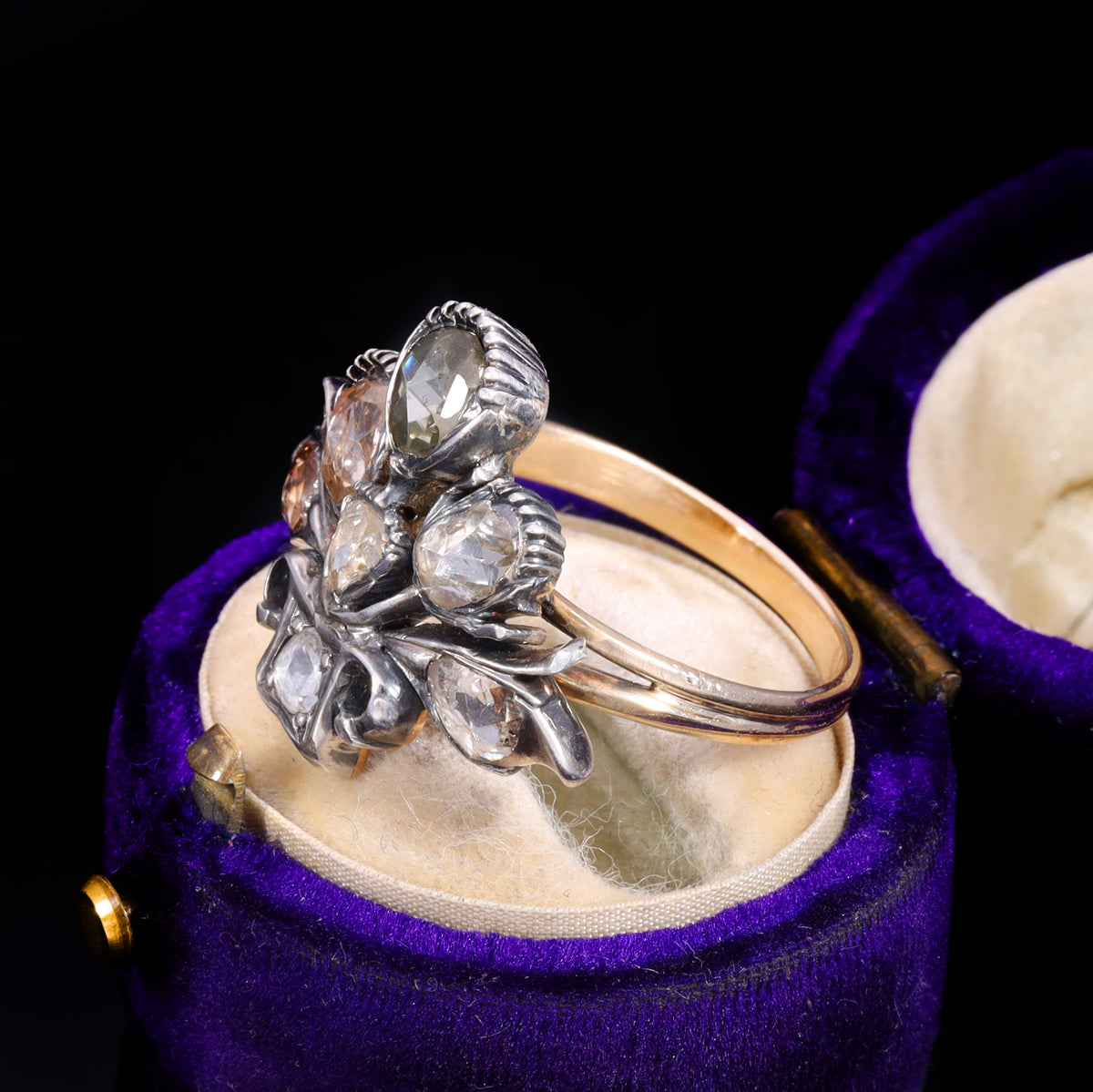 The Antique Georgian Rose Cut Diamond Giardinetti Tiara Ring