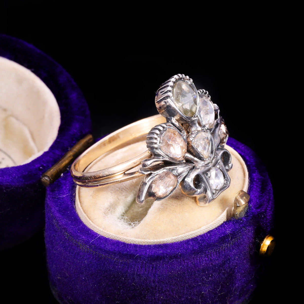The Antique Georgian Rose Cut Diamond Giardinetti Tiara Ring