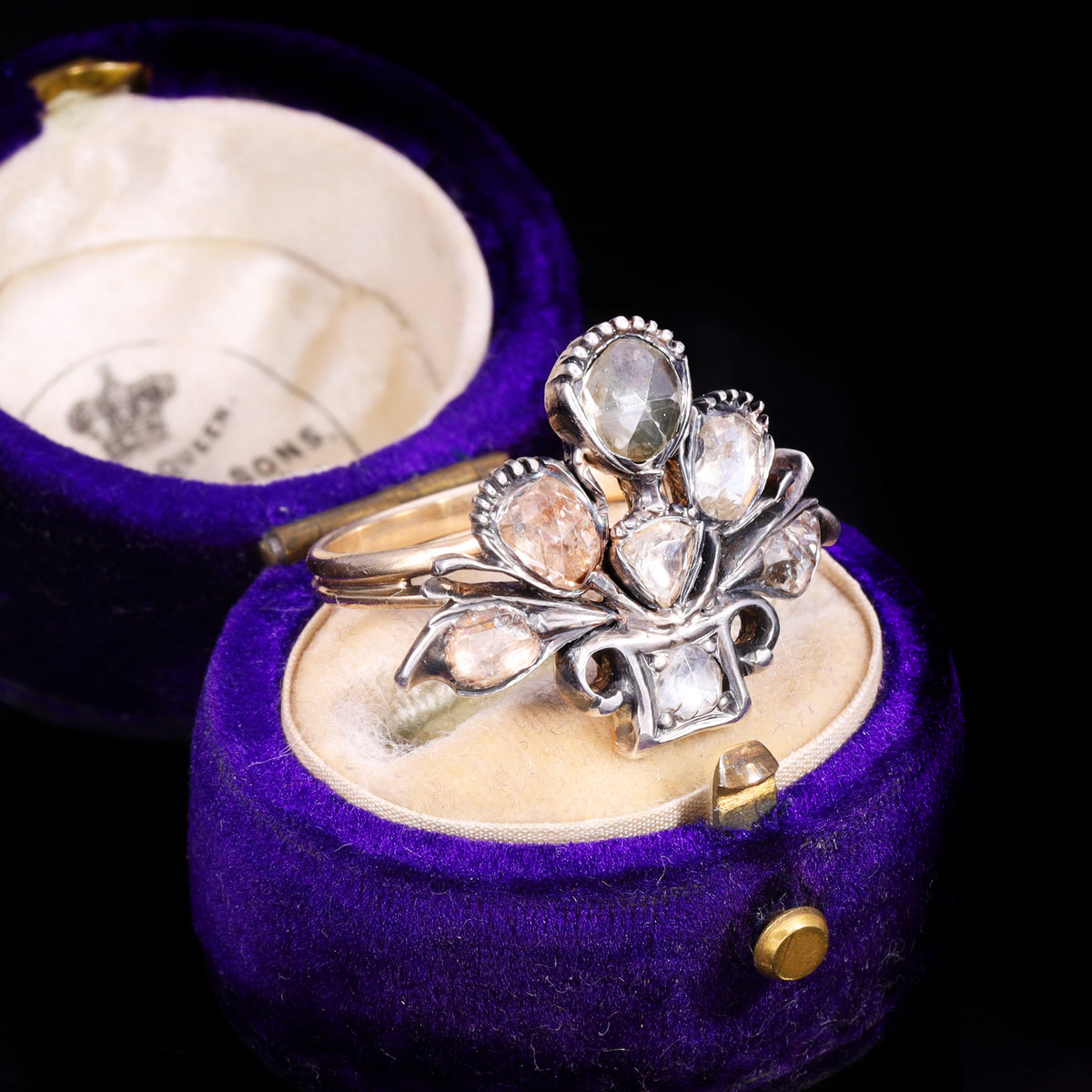 The Antique Georgian Rose Cut Diamond Giardinetti Tiara Ring