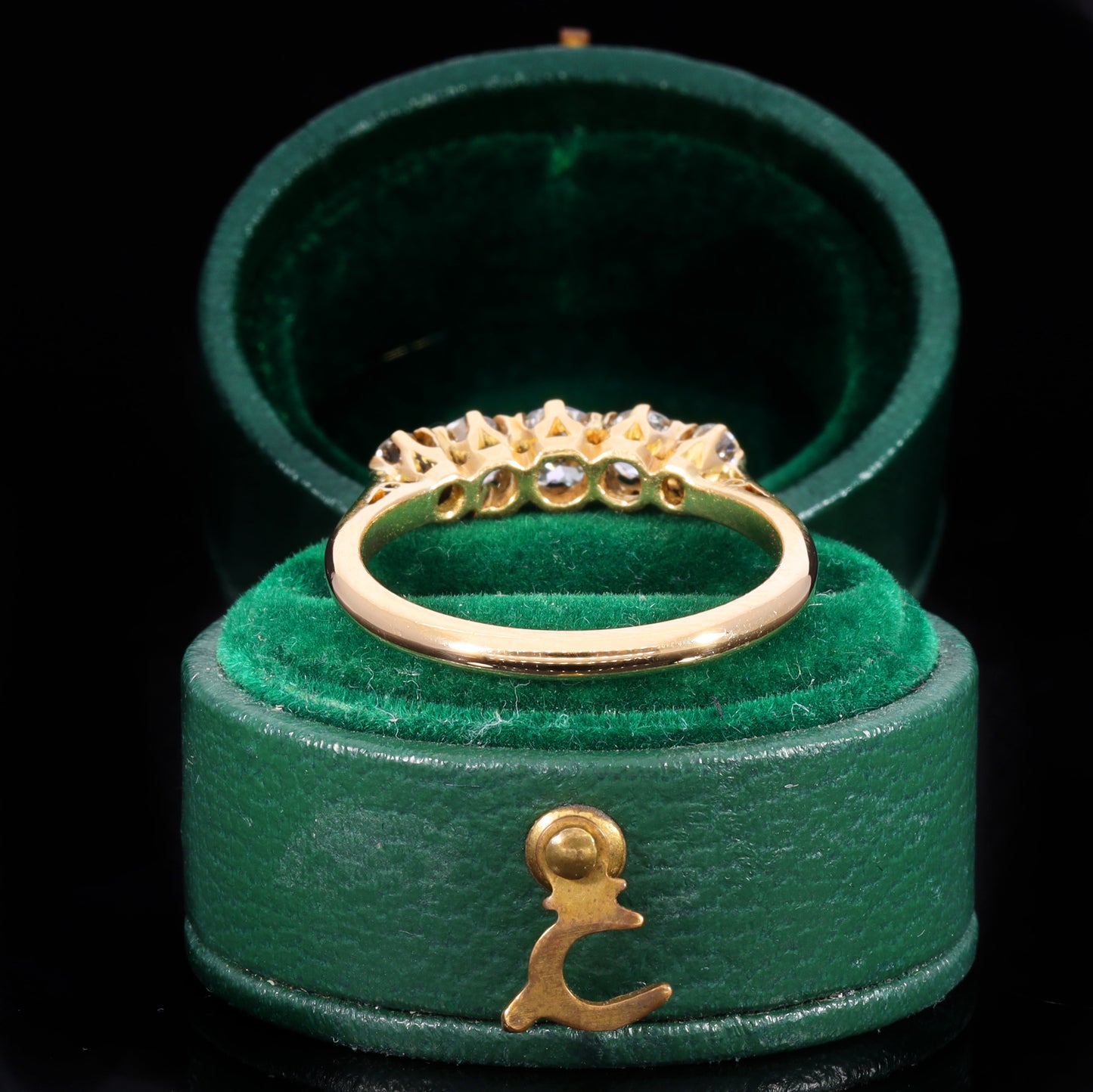 The Antique Edwardian 18ct Gold Five Diamond Ring