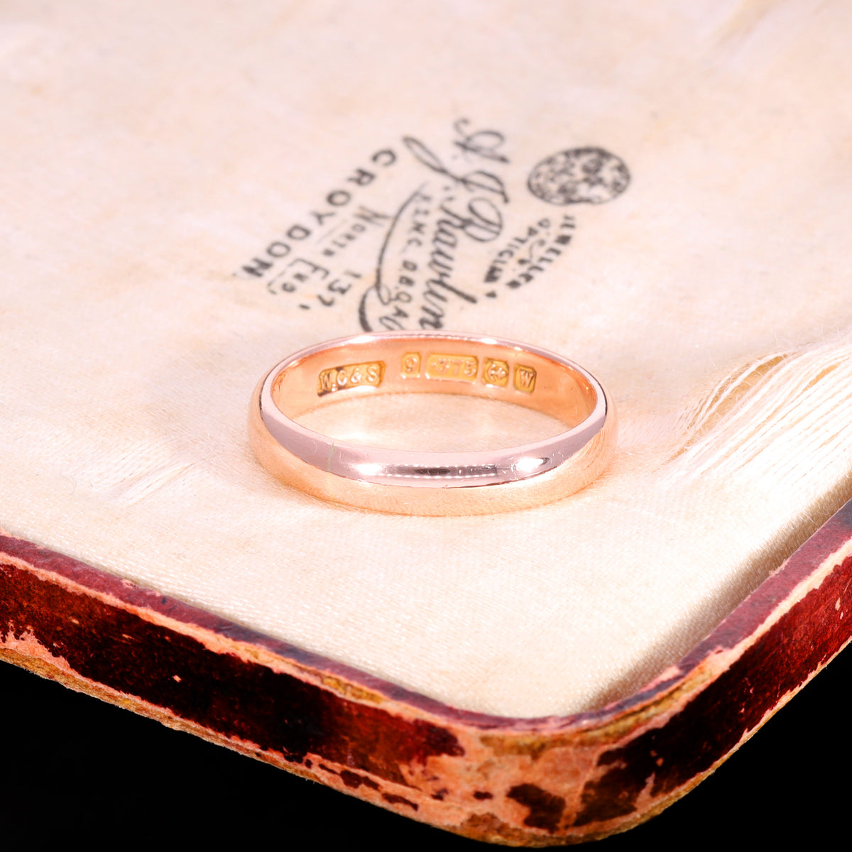 The Antique Victorian 1871 Rose Gold Wedding Ring