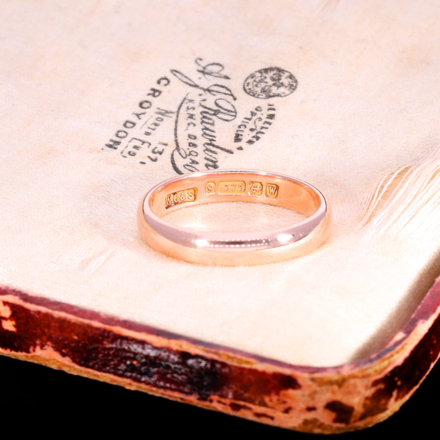 The Antique Victorian 1871 Rose Gold Wedding Ring